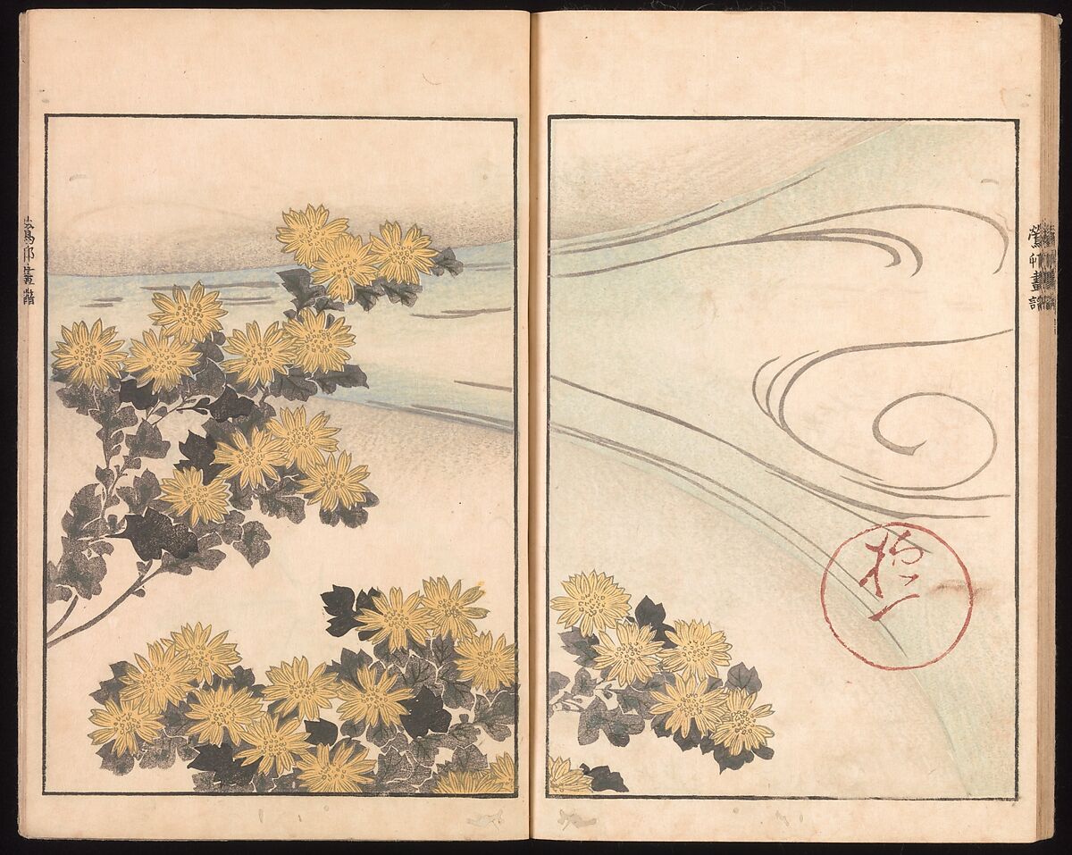 Ōson (Hōitsu) Picture Album (Ōson gafu), Sakai Hōitsu (Japanese, 1761–1828), Woodblock printed book; ink and color on paper, Japan