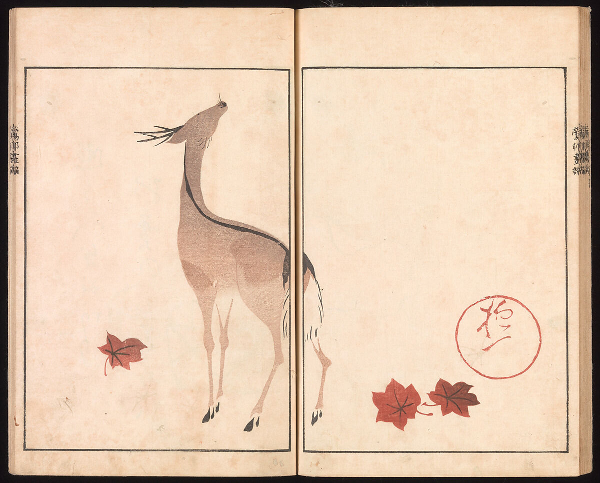 Ōson (Hōitsu) Picture Album (Ōson gafu), Sakai Hōitsu (Japanese, 1761–1828), Woodblock printed book; ink and color on paper, Japan 