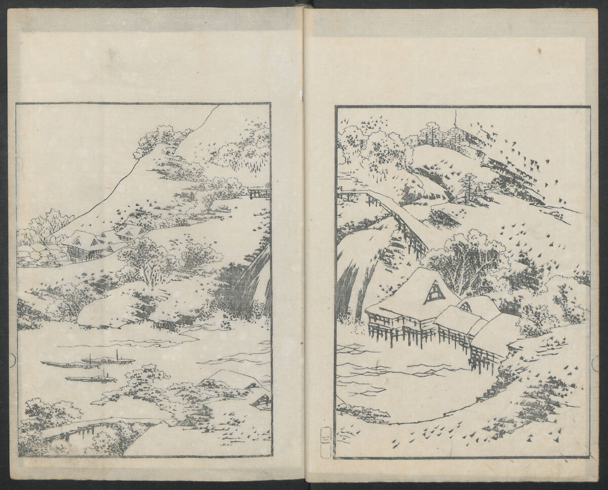 Examples of Hokusai's Drawing (Hokusai gashiki)  北斎画式, Katsushika Hokusai 葛飾北斎 (Japanese, Tokyo (Edo) 1760–1849 Tokyo (Edo)), Ink on paper, Japan