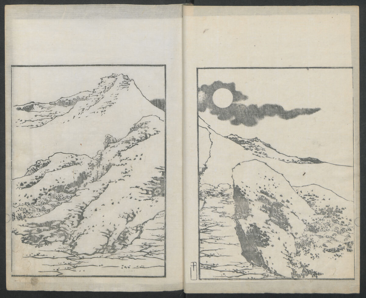 Examples of Hokusai's Drawing (Hokusai gashiki)  北斎画式, Katsushika Hokusai 葛飾北斎 (Japanese, Tokyo (Edo) 1760–1849 Tokyo (Edo)), Ink on paper, Japan