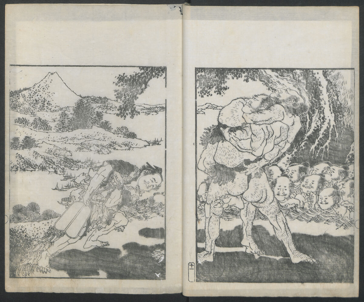 Examples of Hokusai's Drawing (Hokusai gashiki)  北斎画式, Katsushika Hokusai 葛飾北斎 (Japanese, Tokyo (Edo) 1760–1849 Tokyo (Edo)), Ink on paper, Japan