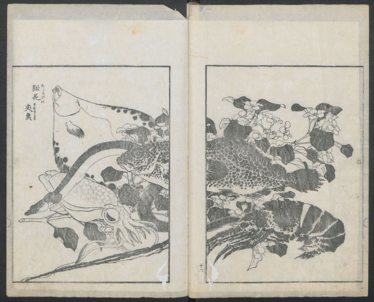 Examples of Hokusai's Drawing (Hokusai gashiki)  北斎画式, Katsushika Hokusai 葛飾北斎 (Japanese, Tokyo (Edo) 1760–1849 Tokyo (Edo)), Ink on paper, Japan