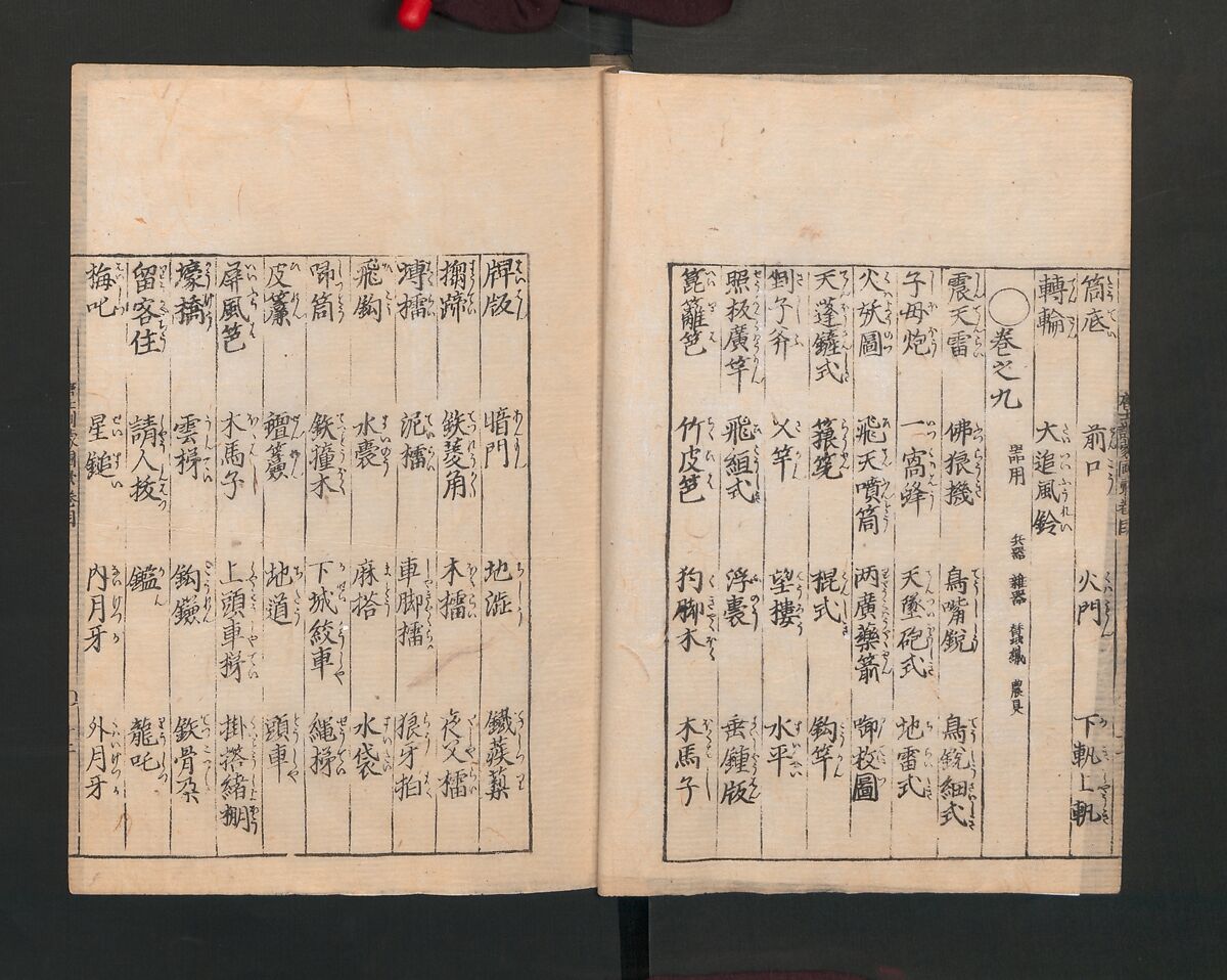 Illustrated Encyclopedia of China (Morokoshi kinmō zui) 唐土訓蒙図彙, Tachibana Morikuni 橘守国 (Japanese, 1679–1748), Set of two woodblock printed books; ink on paper, Japan