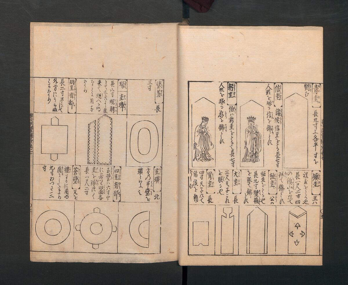 Illustrated Encyclopedia of China (Morokoshi kinmō zui) 唐土訓蒙図彙, Tachibana Morikuni 橘守国 (Japanese, 1679–1748), Set of two woodblock printed books; ink on paper, Japan