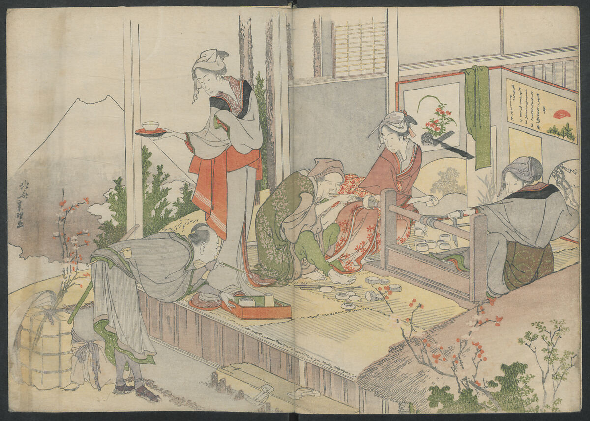 Kyōka: The Mist of Sandara (Kyōka Sandara-kasumi), Compiled by Senshūan Sandara Hōshi (Japanese, 1729–1814), Woodblock printed book; ink and color on paper, Japan