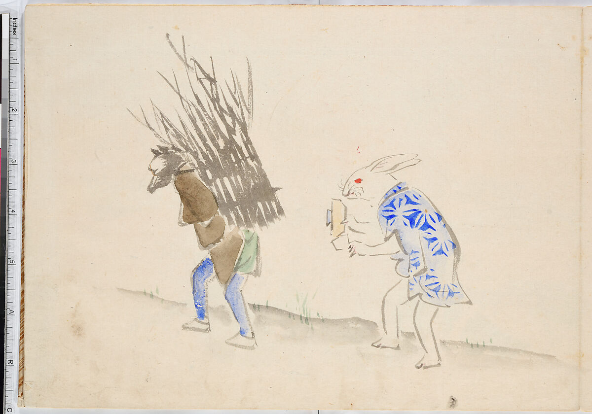 Album of Ichiryusai Hiroshige's Sketches, Utagawa Hiroshige (Japanese, Tokyo (Edo) 1797–1858 Tokyo (Edo)), Ten double-page original sketches in water color, Japan