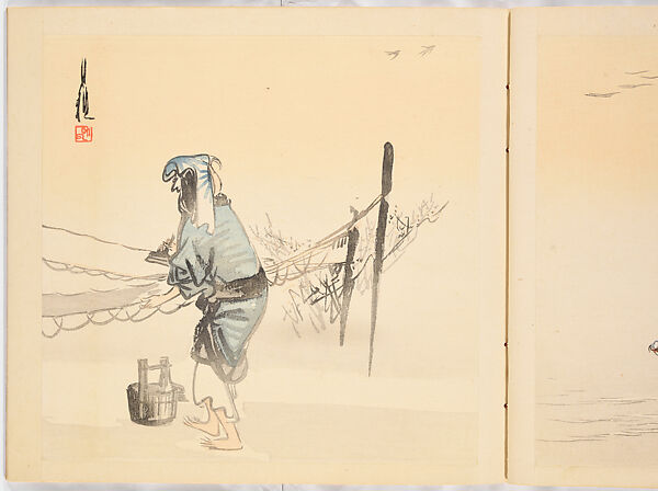 Album of Gekko's Sketches, Ogata Gekkō (Japanese, 1859–1920), Ink on paper, Japan