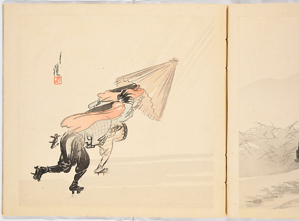 Album of Gekko's Sketches, Ogata Gekkō (Japanese, 1859–1920), Ink on paper, Japan