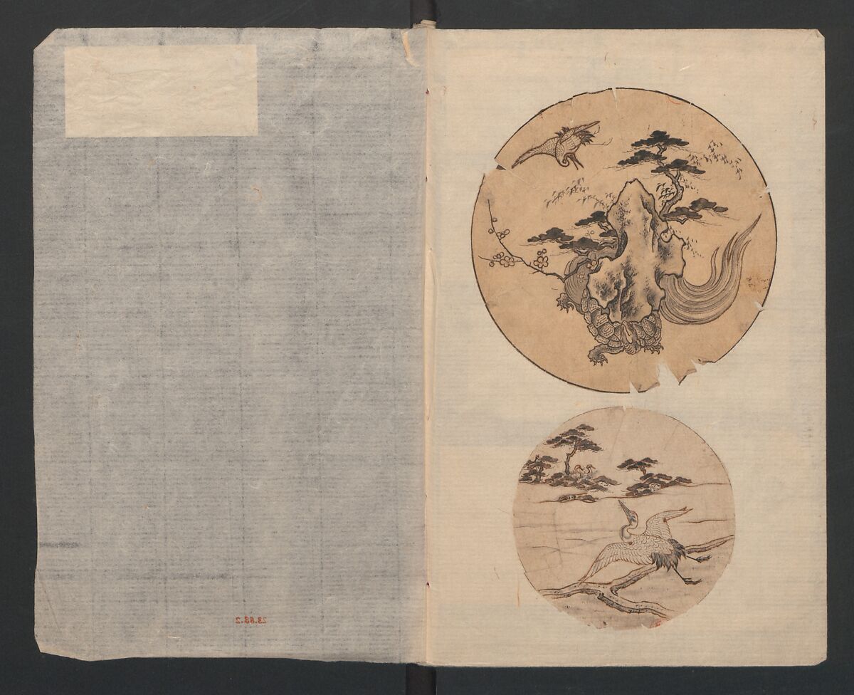 Album of Sketches for Lacquer Decoration (Makie shitae no zu) 蒔絵下絵の図, Unidentified artist, Ink and color on paper, Japan