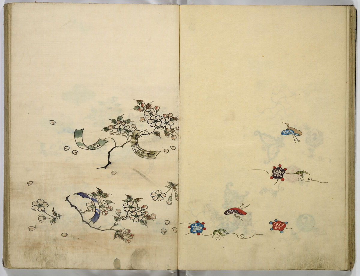 Hinagata cho (Model Book), Unidentified artist, Watercolor and ink on paper, Japan