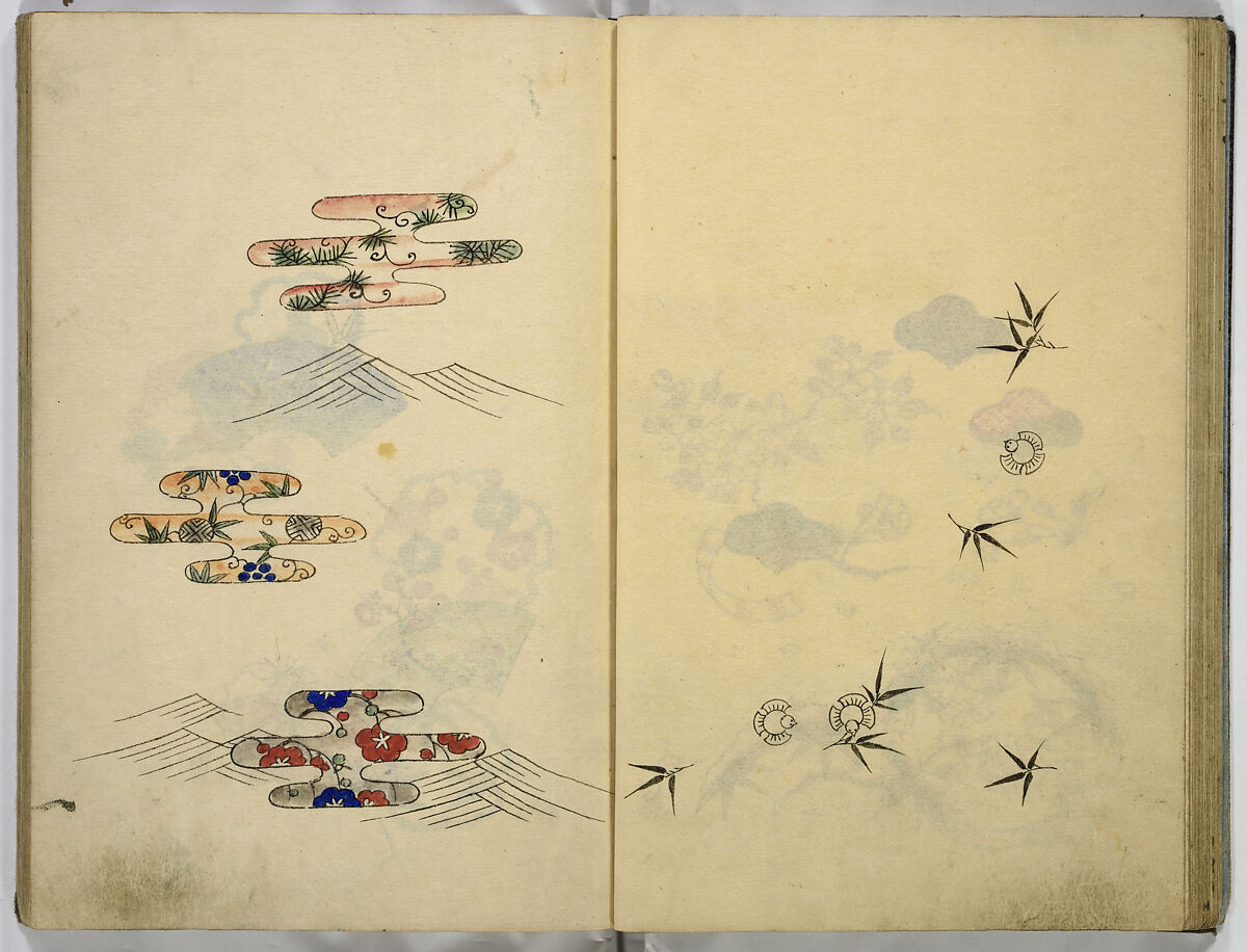 Hinagata cho (Model Book), Unidentified artist, Watercolor and ink on paper, Japan