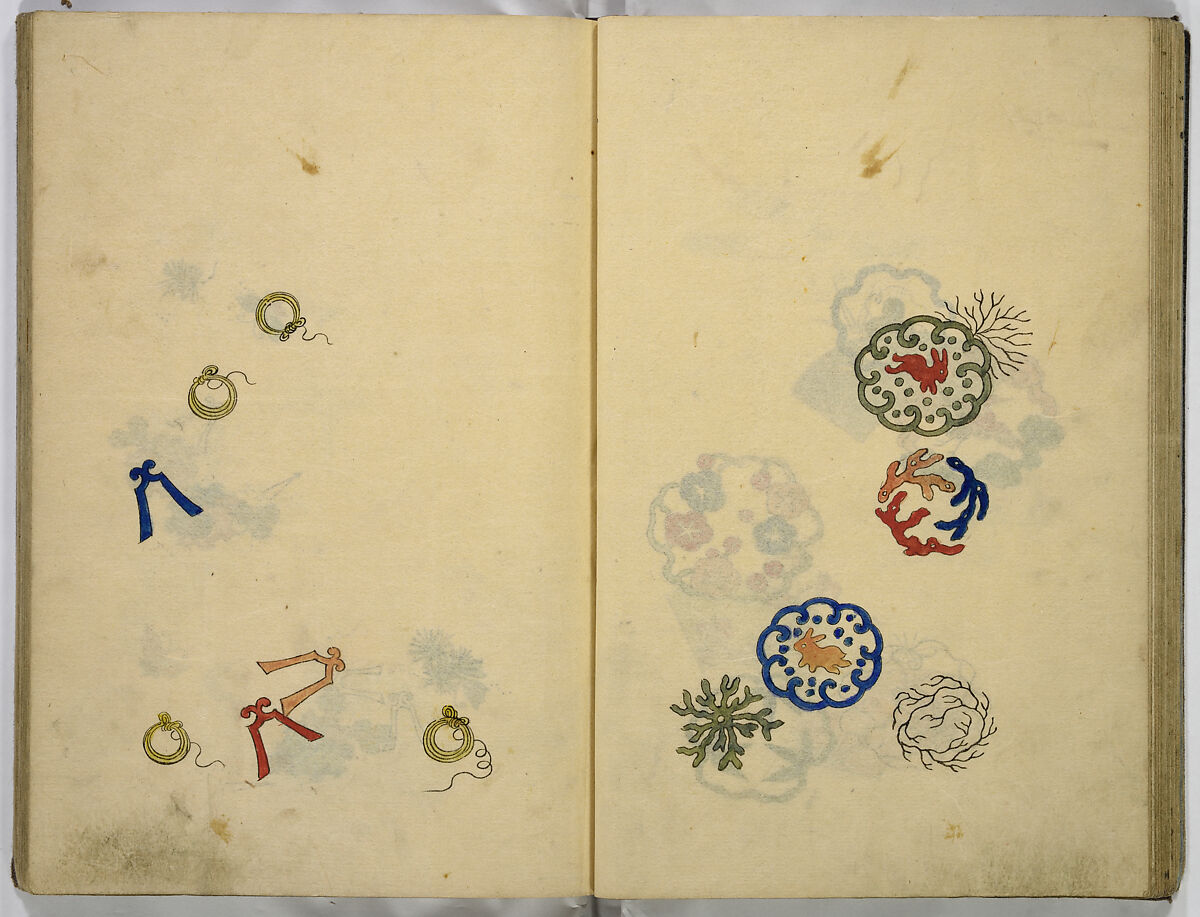 Hinagata cho (Model Book), Unidentified artist, Watercolor and ink on paper, Japan