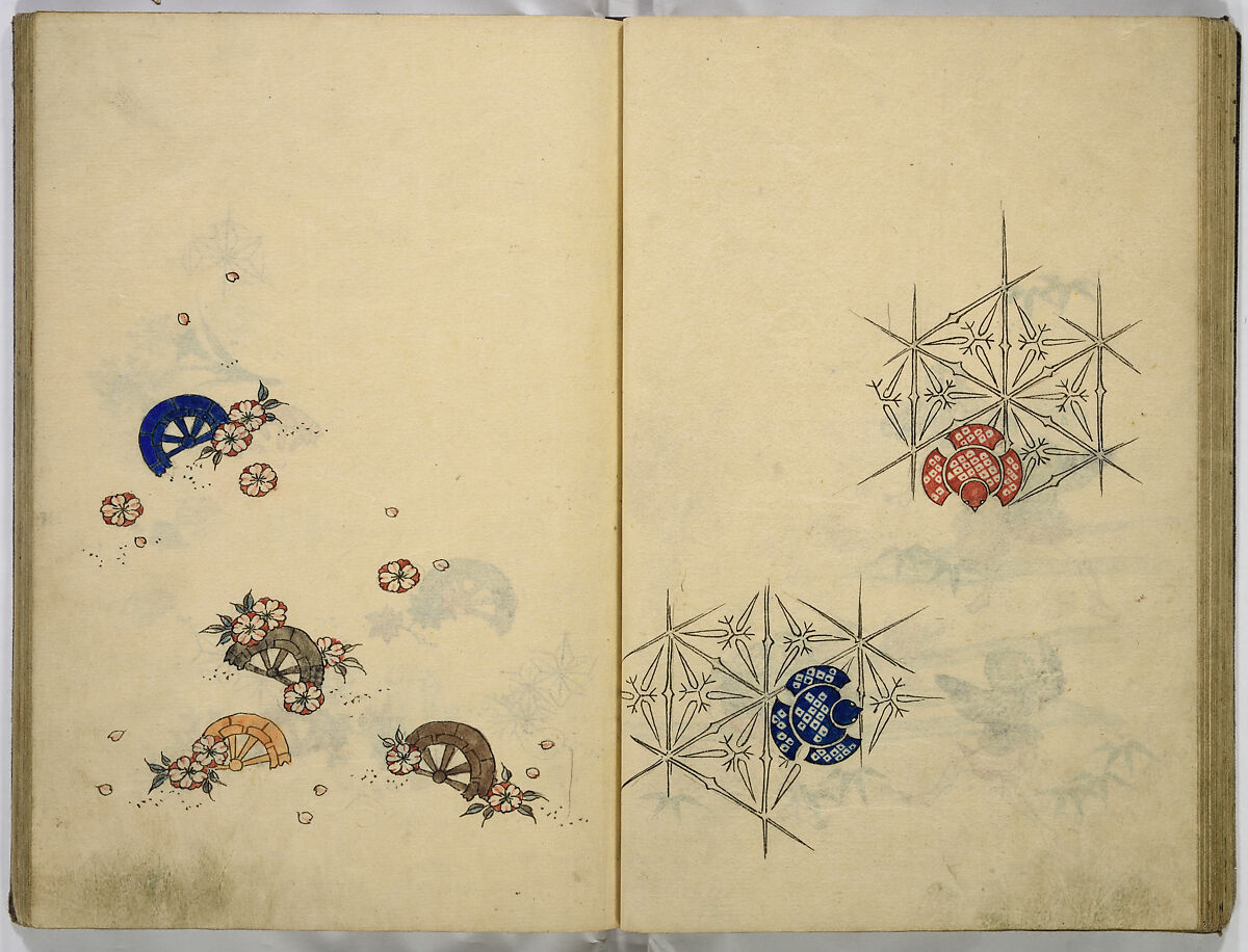 Hinagata cho (Model Book), Unidentified artist, Watercolor and ink on paper, Japan