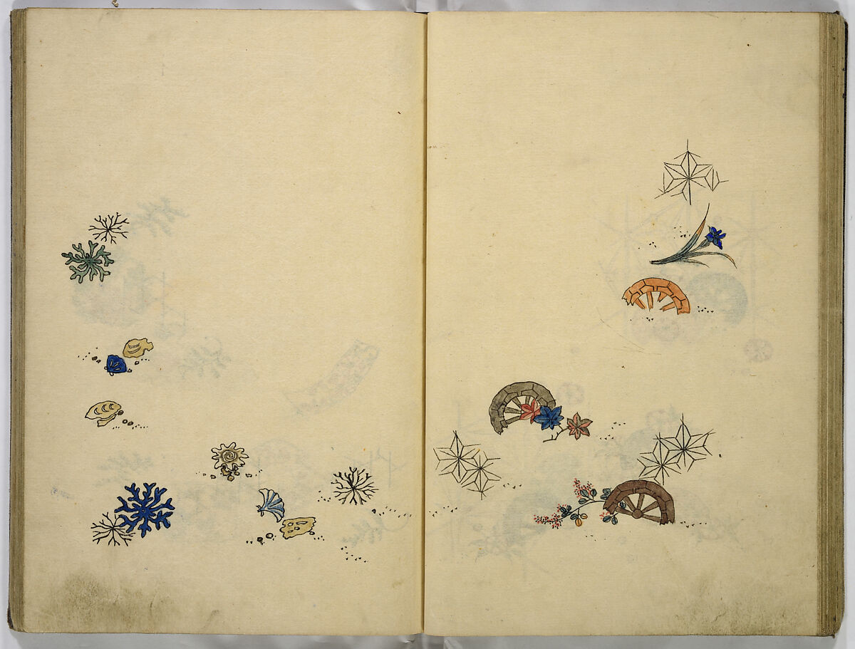 Hinagata cho (Model Book), Unidentified artist, Watercolor and ink on paper, Japan