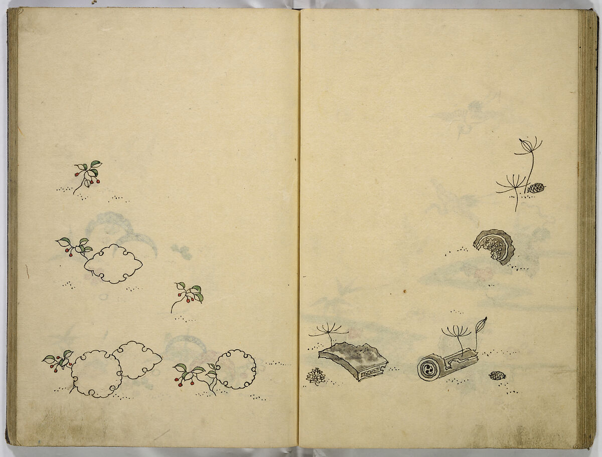 Hinagata cho (Model Book), Unidentified artist, Watercolor and ink on paper, Japan