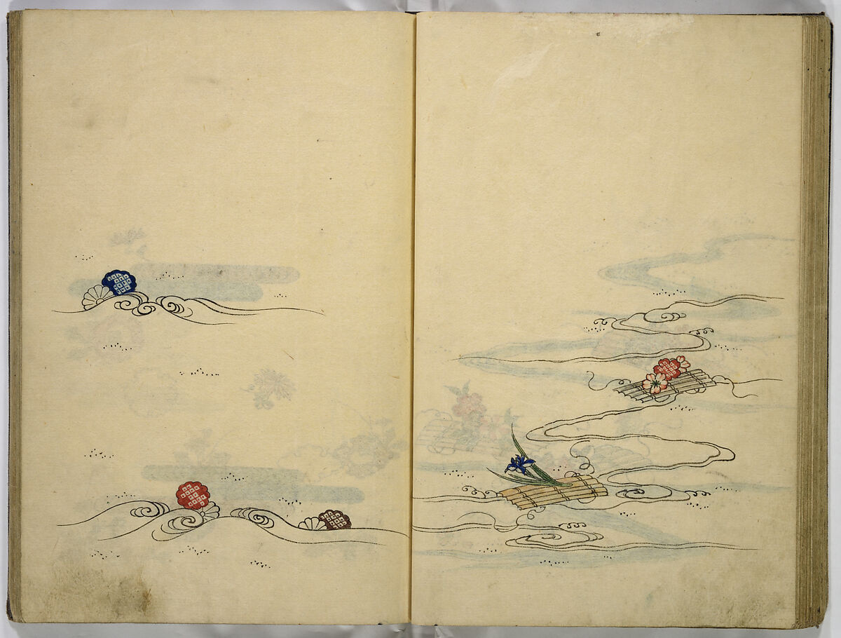 Hinagata cho (Model Book), Unidentified artist, Watercolor and ink on paper, Japan