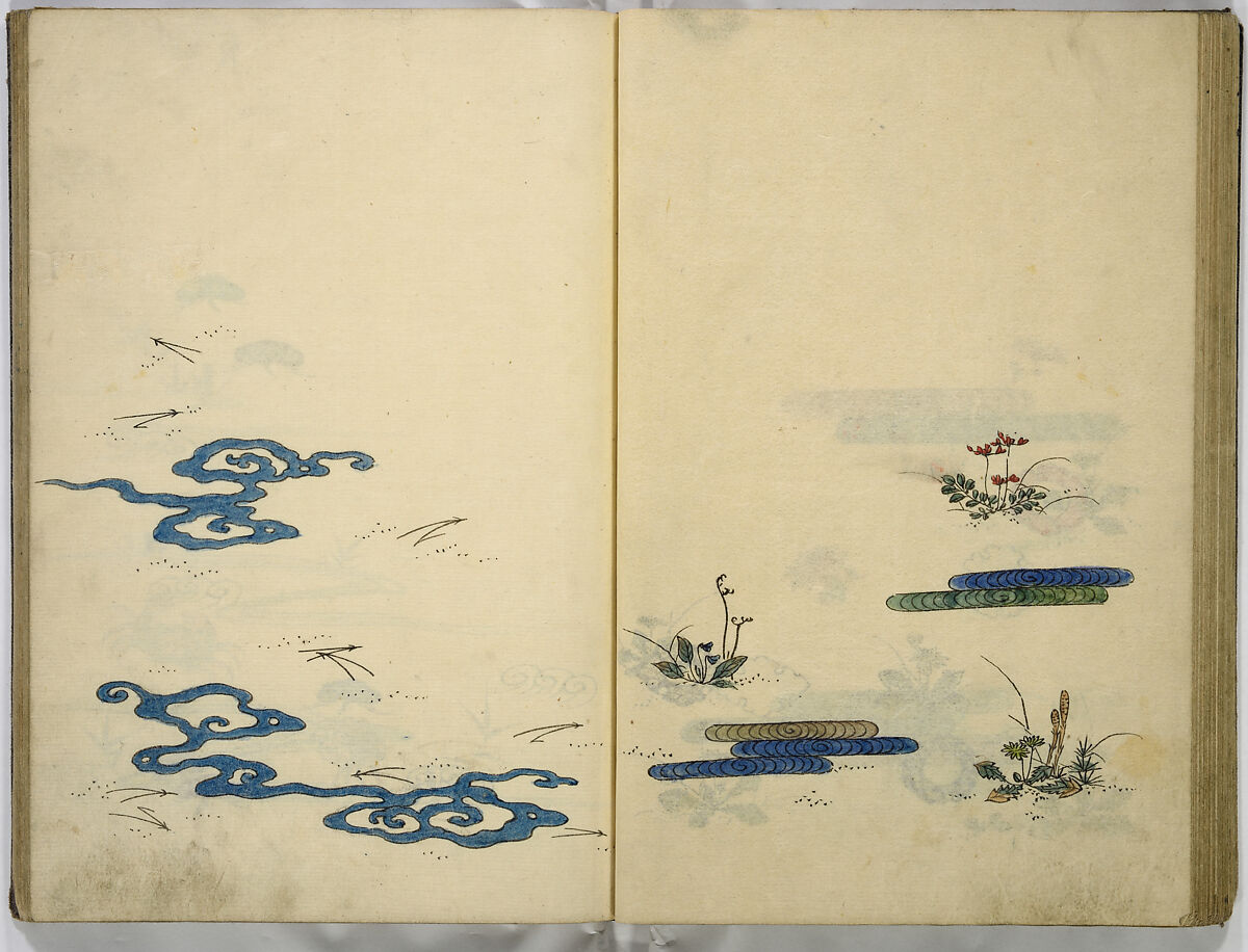 Hinagata cho (Model Book), Unidentified artist, Watercolor and ink on paper, Japan