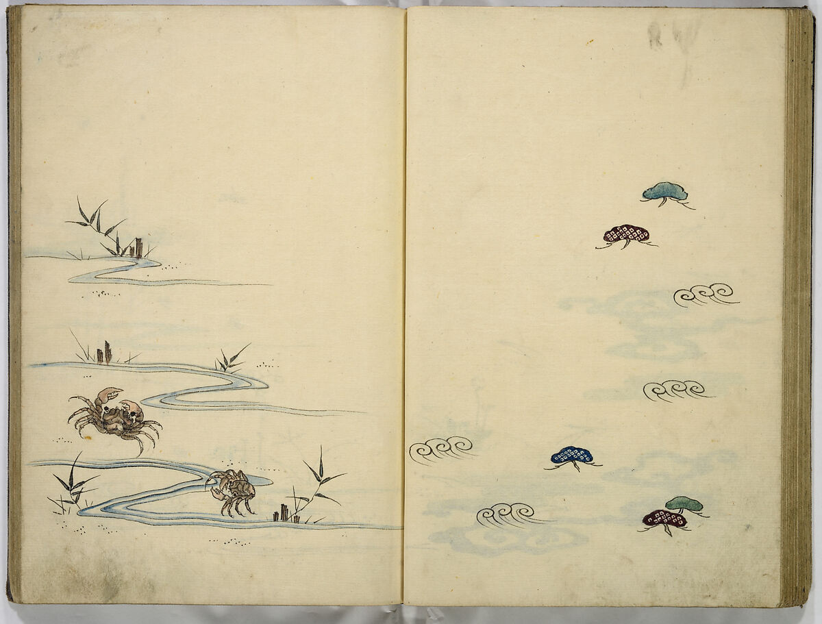 Hinagata cho (Model Book), Unidentified artist, Watercolor and ink on paper, Japan