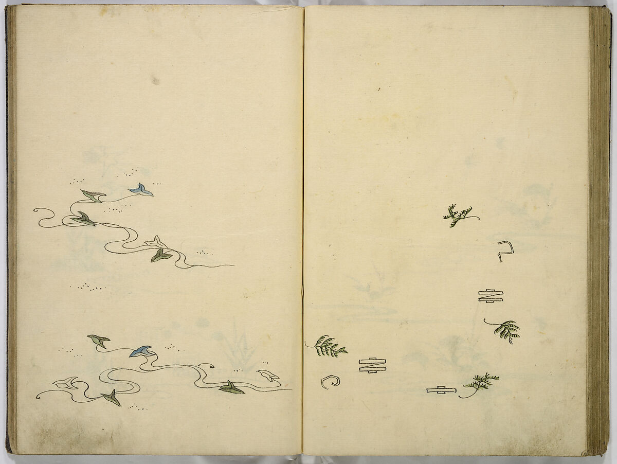 Hinagata cho (Model Book), Unidentified artist, Watercolor and ink on paper, Japan