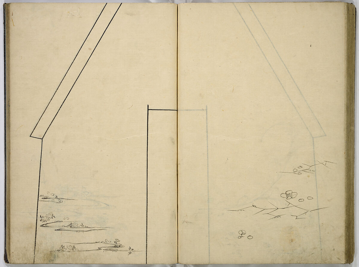 Hinagata cho (Model Book), Unidentified artist, Watercolor and ink on paper, Japan