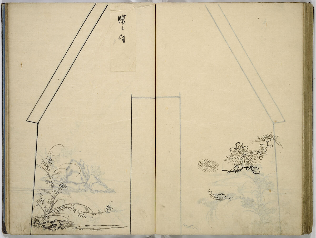 Hinagata cho (Model Book), Unidentified artist, Watercolor and ink on paper, Japan