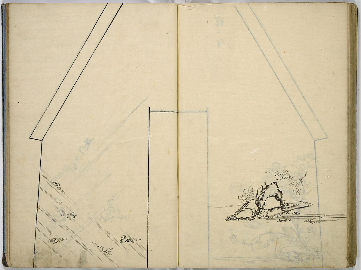 Hinagata cho (Model Book), Unidentified artist, Watercolor and ink on paper, Japan