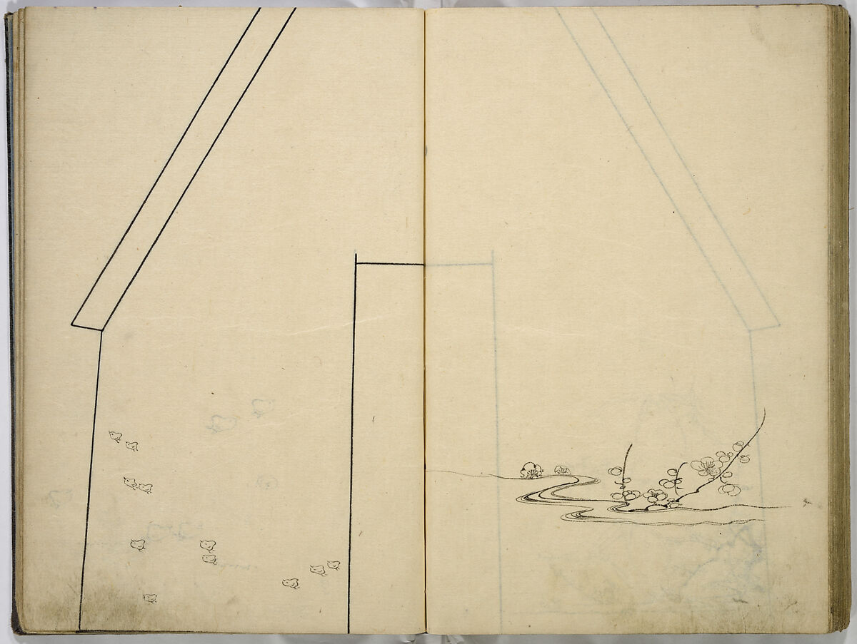 Hinagata cho (Model Book), Unidentified artist, Watercolor and ink on paper, Japan