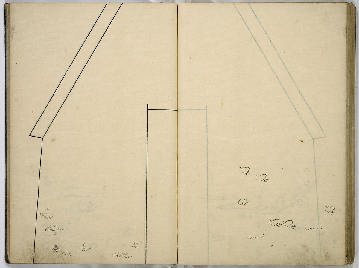 Hinagata cho (Model Book), Unidentified artist, Watercolor and ink on paper, Japan