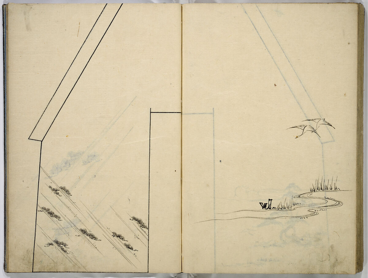 Hinagata cho (Model Book), Unidentified artist, Watercolor and ink on paper, Japan