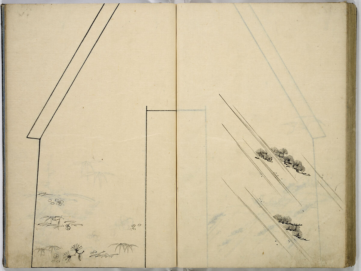 Hinagata cho (Model Book), Unidentified artist, Watercolor and ink on paper, Japan