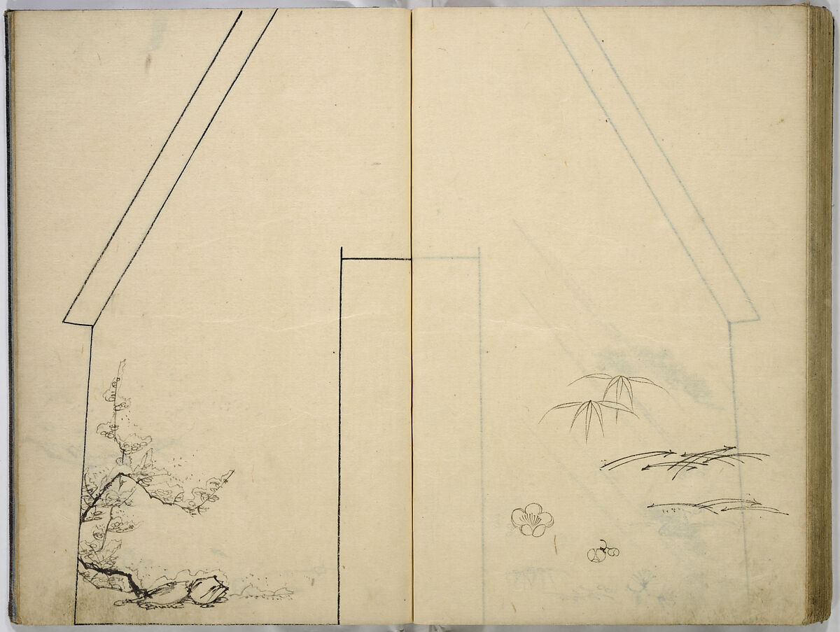 Hinagata cho (Model Book), Unidentified artist, Watercolor and ink on paper, Japan