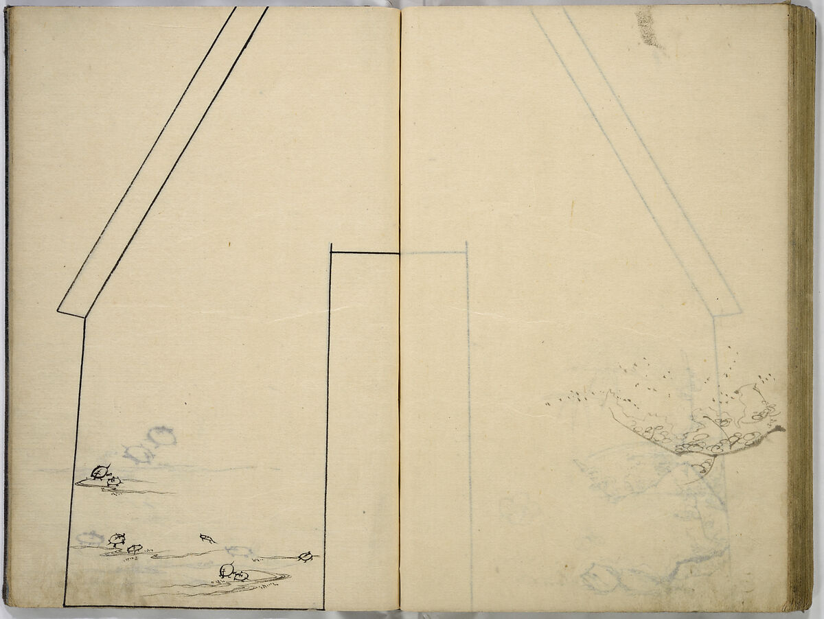 Hinagata cho (Model Book), Unidentified artist, Watercolor and ink on paper, Japan