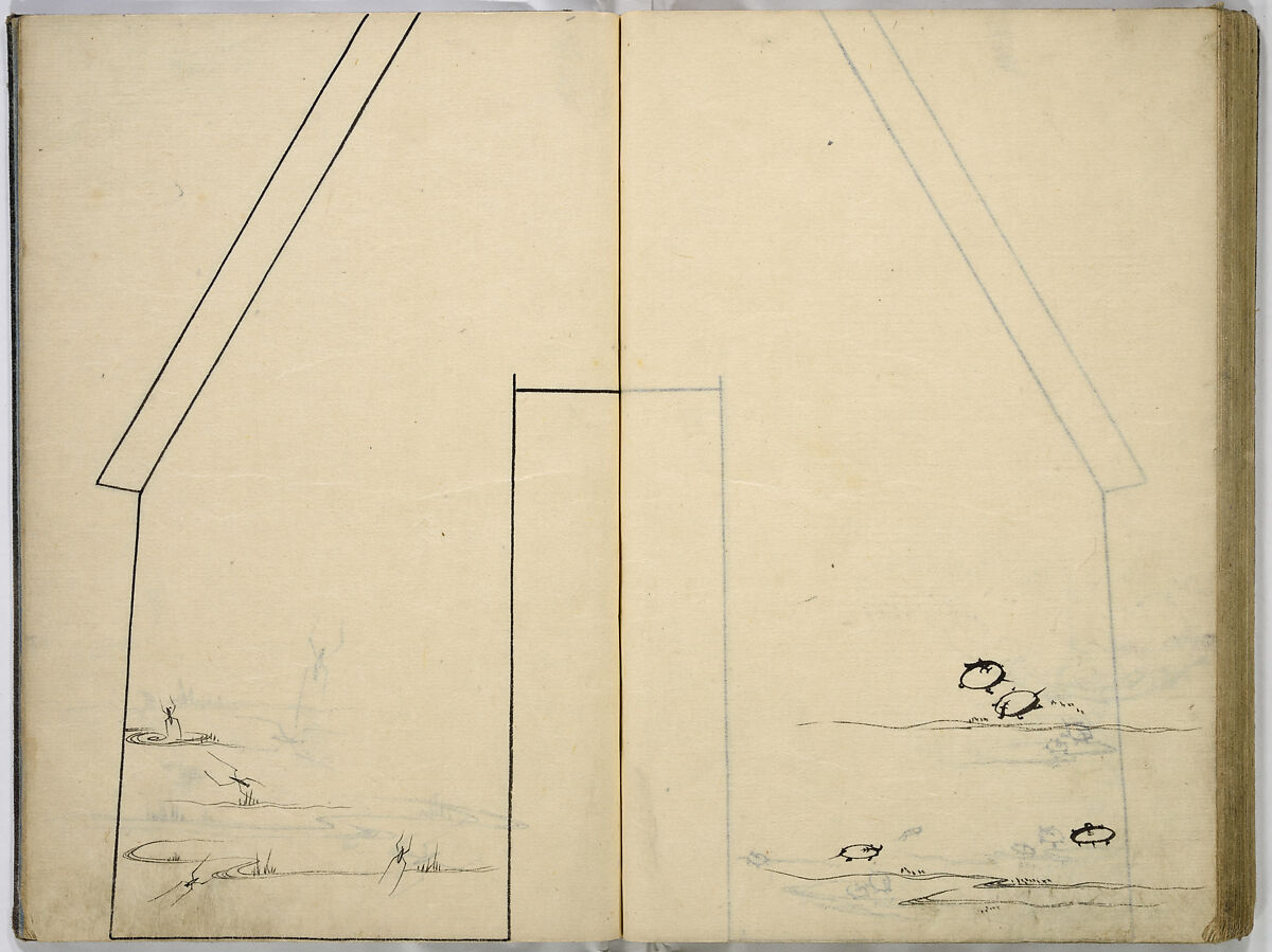 Hinagata cho (Model Book), Unidentified artist, Watercolor and ink on paper, Japan