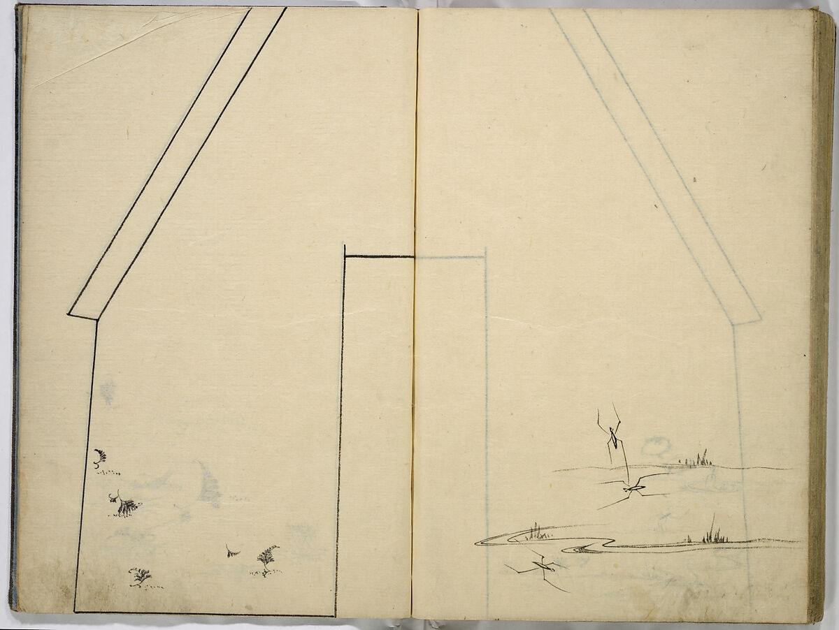 Hinagata cho (Model Book), Unidentified artist, Watercolor and ink on paper, Japan