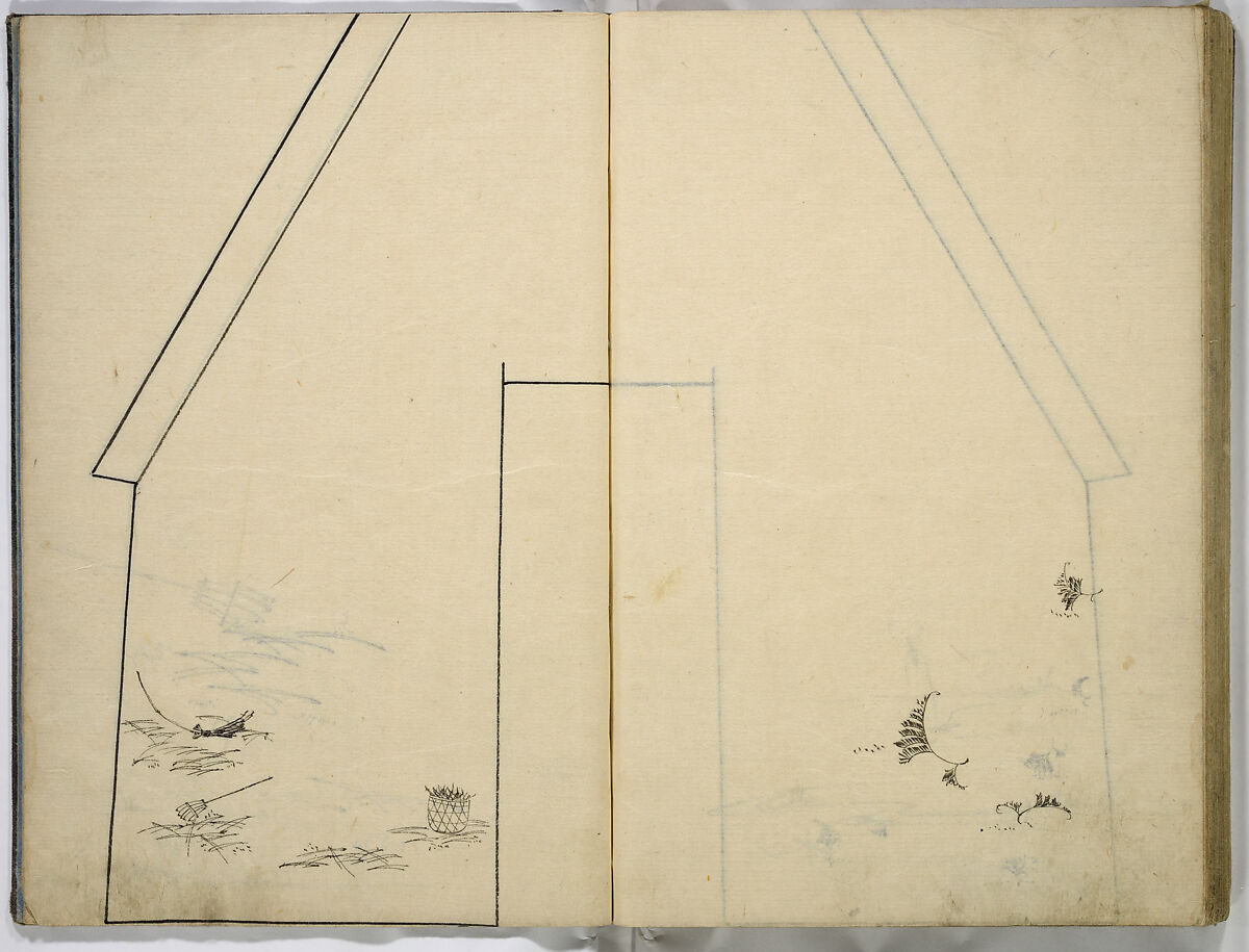 Hinagata cho (Model Book), Unidentified artist, Watercolor and ink on paper, Japan