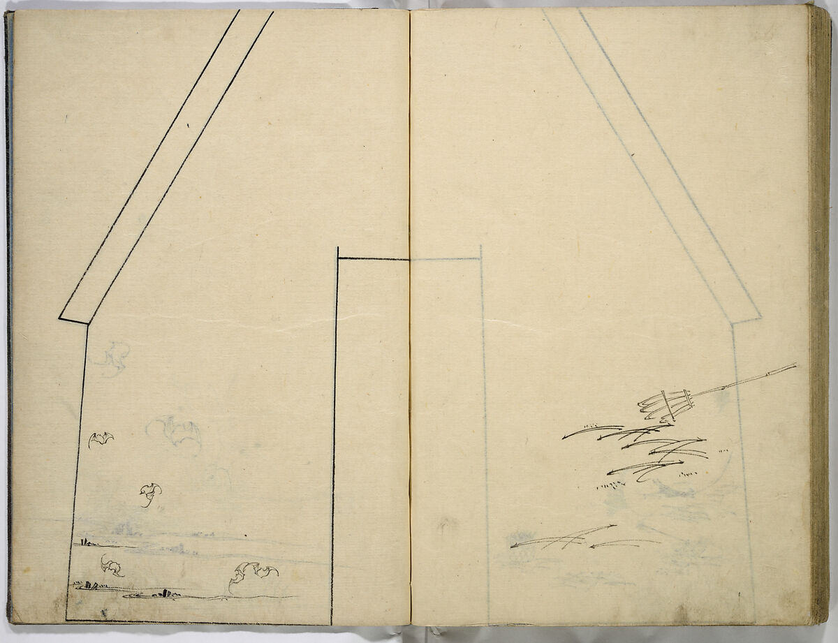 Hinagata cho (Model Book), Unidentified artist, Watercolor and ink on paper, Japan