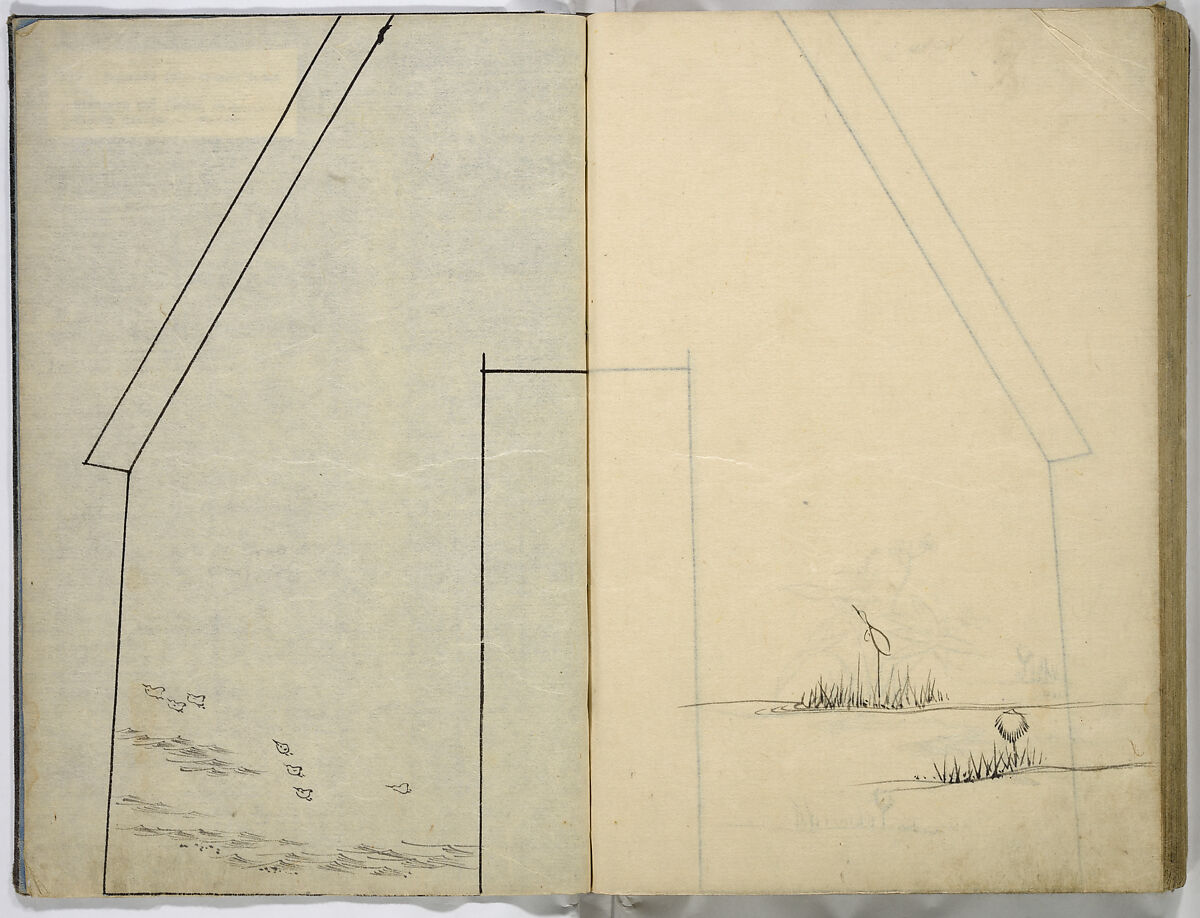 Hinagata cho (Model Book), Unidentified artist, Watercolor and ink on paper, Japan