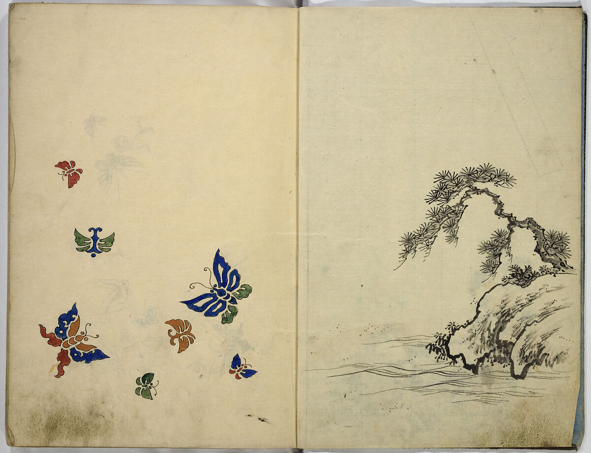Hinagata cho (Model Book), Unidentified artist, Watercolor and ink on paper, Japan 