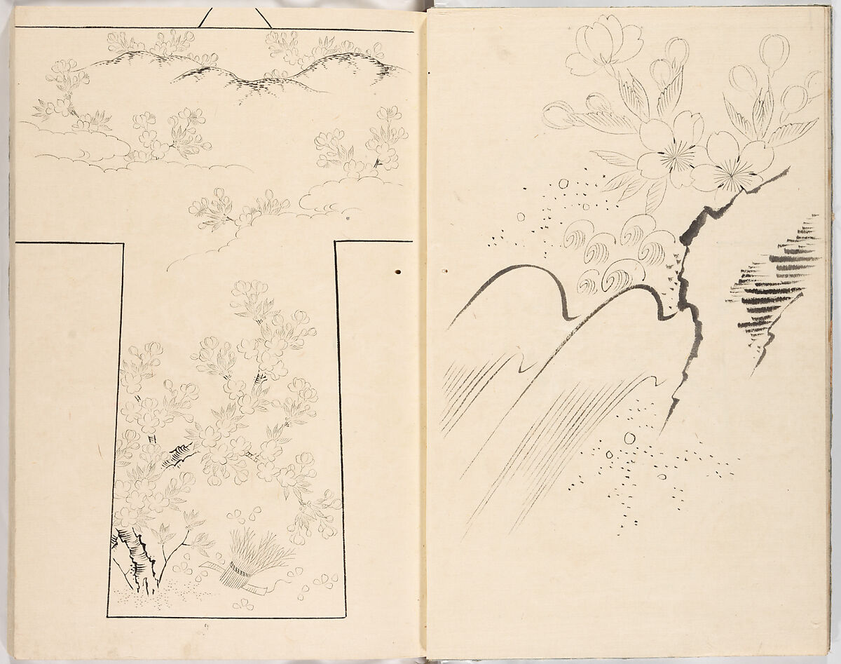 Hinagata chō (Model Book), Unidentified artist, Ink on paper, Japan