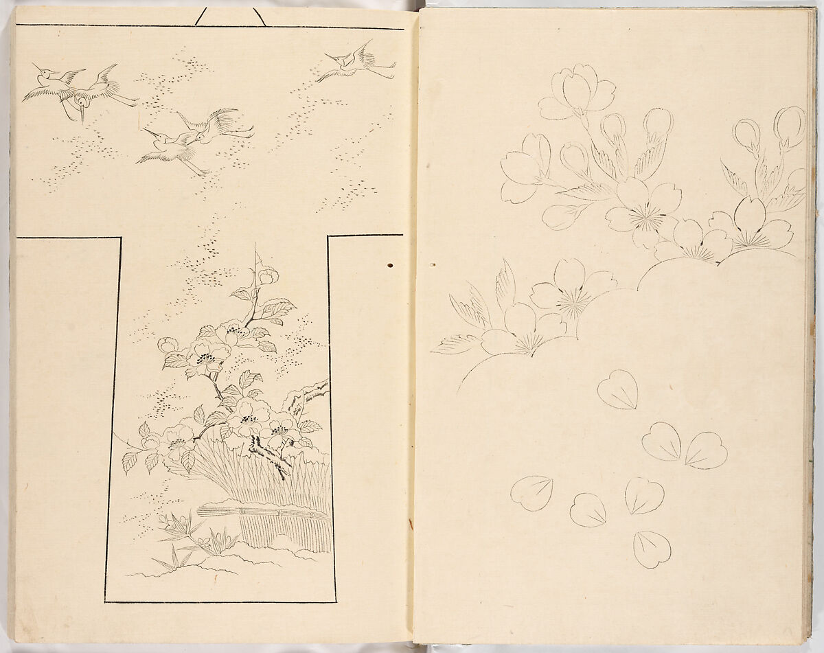 Hinagata chō (Model Book), Unidentified artist, Ink on paper, Japan