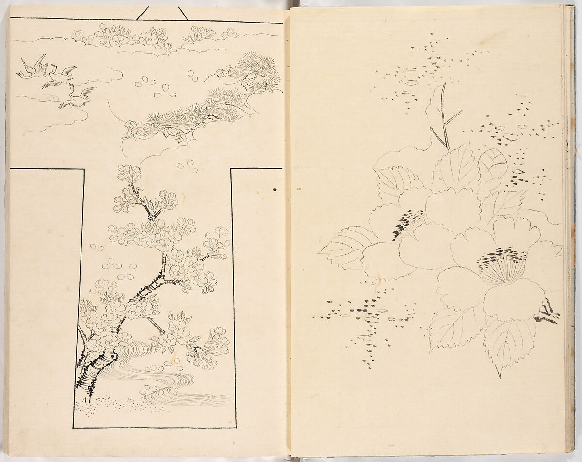 Hinagata chō (Model Book), Unidentified artist, Ink on paper, Japan