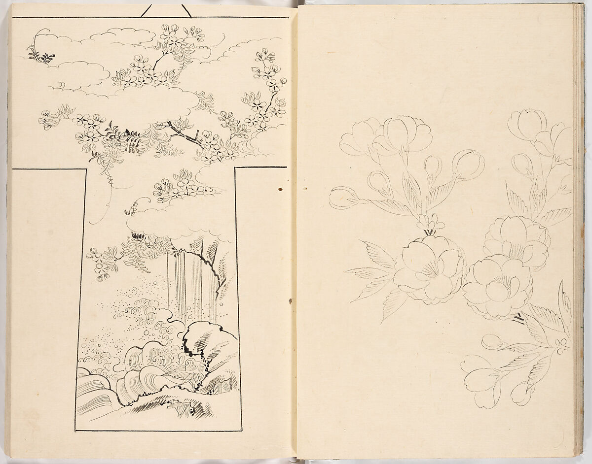 Hinagata chō (Model Book), Unidentified artist, Ink on paper, Japan