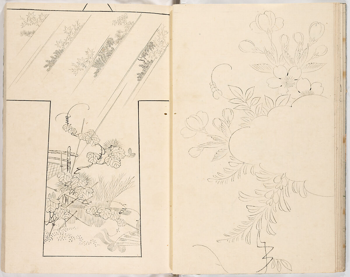 Hinagata chō (Model Book), Unidentified artist, Ink on paper, Japan