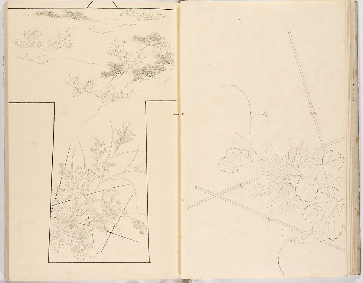 Hinagata chō (Model Book), Unidentified artist, Ink on paper, Japan