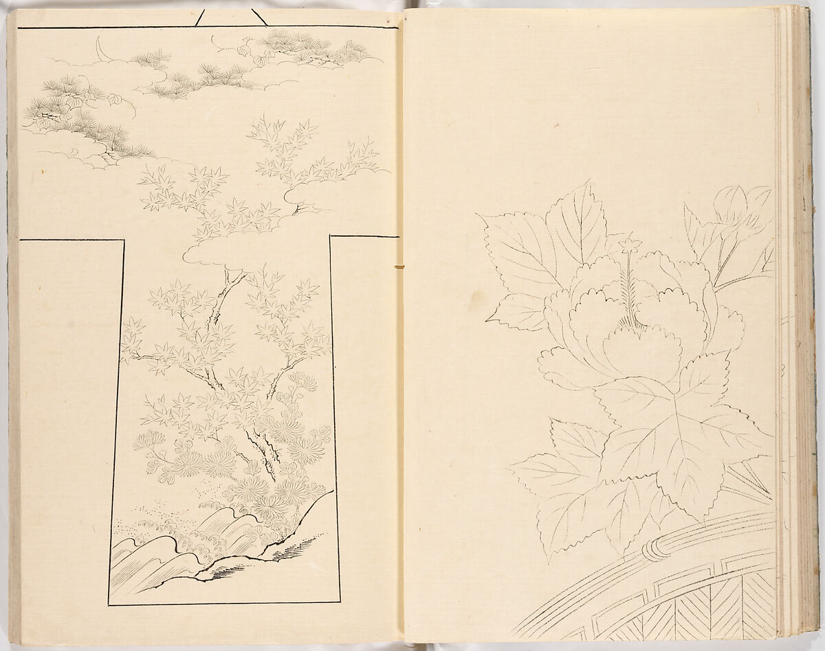 Hinagata chō (Model Book), Unidentified artist, Ink on paper, Japan