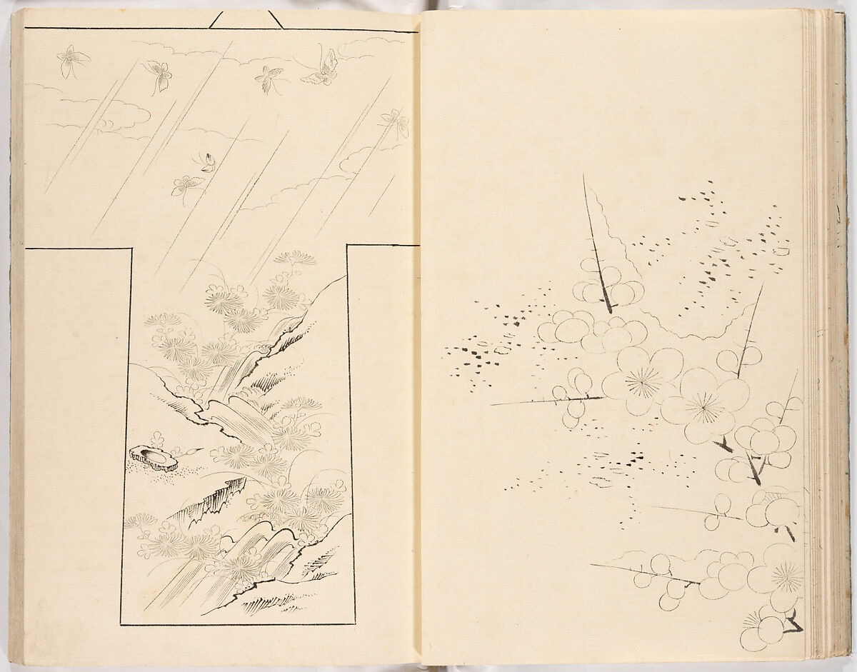 Hinagata chō (Model Book), Unidentified artist, Ink on paper, Japan