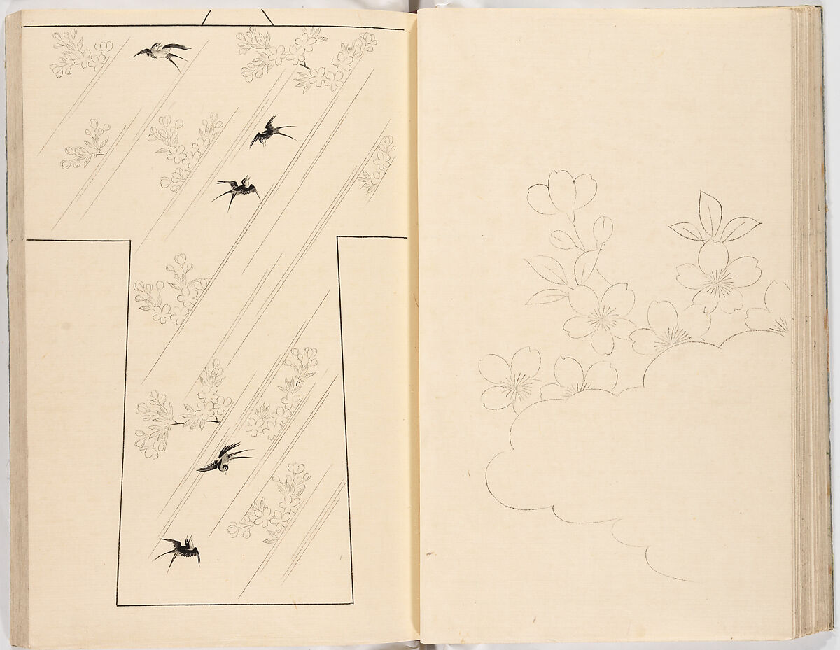 Hinagata chō (Model Book), Unidentified artist, Ink on paper, Japan