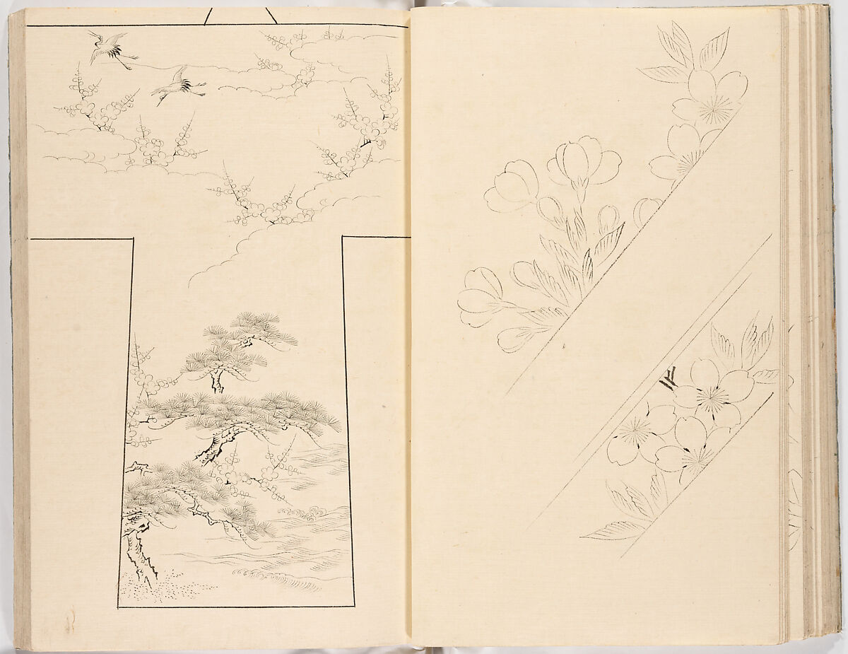 Hinagata chō (Model Book), Unidentified artist, Ink on paper, Japan