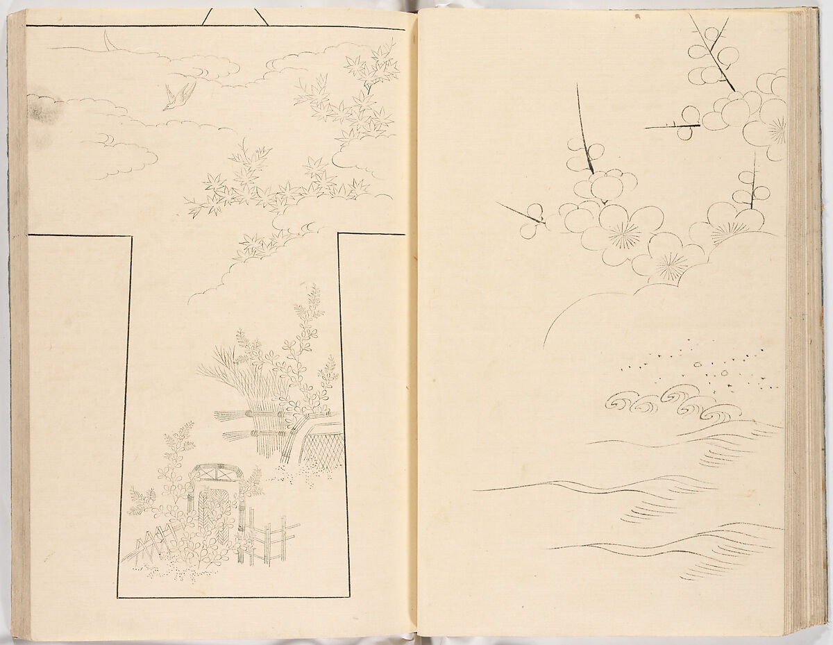 Hinagata chō (Model Book), Unidentified artist, Ink on paper, Japan