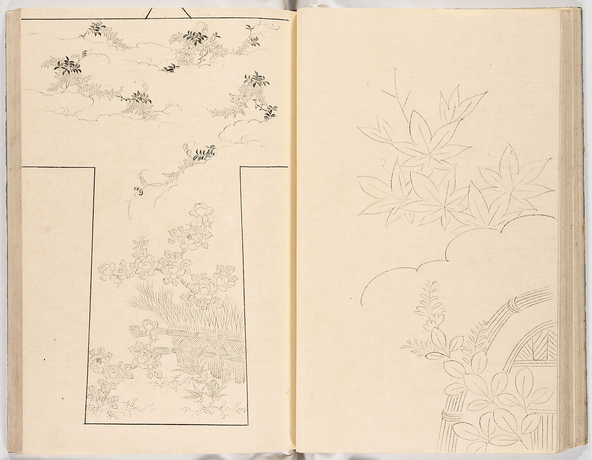 Hinagata chō (Model Book), Unidentified artist, Ink on paper, Japan